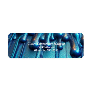 Glamouröses blaues Glitter-Make-up tropft