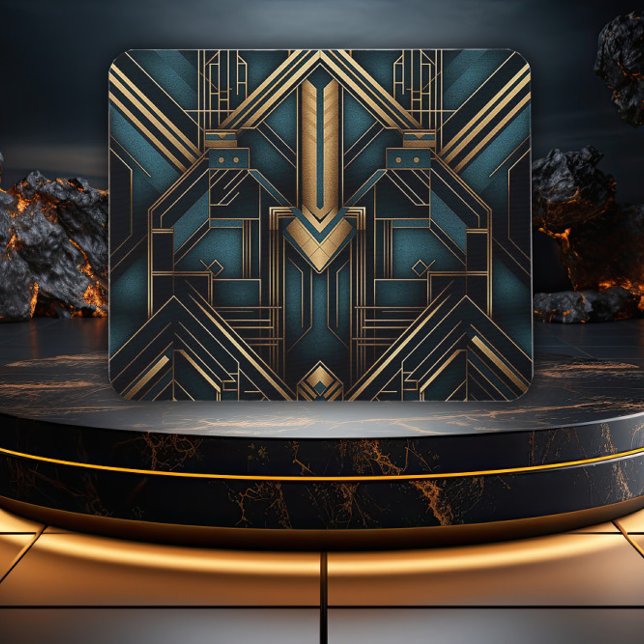 Glamouröses geometrisches Design aus dem Goldenen  Mousepad (Von Creator hochgeladen)