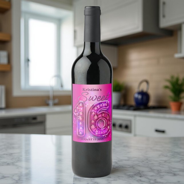 Glamouröses glamouröses, glamouröses, glänzendes,  weinetikett (Von Creator hochgeladen)