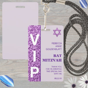 Glamouröses lila einzigartiges VIP-Bat-Mizwa-Feier Ausweis