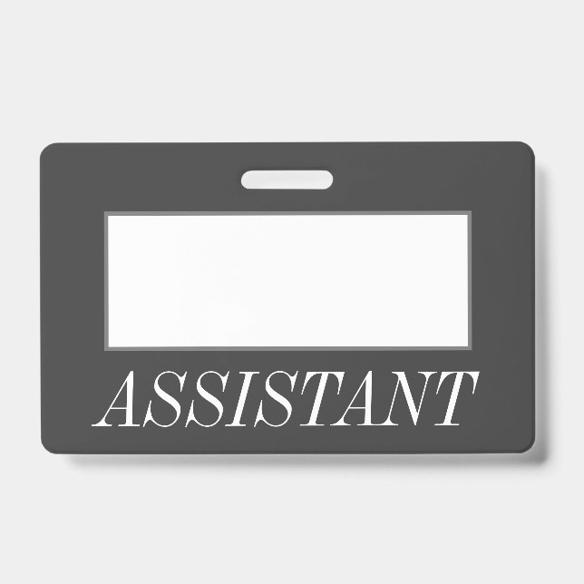 Glamouröses, luxuriöses "ASSISTANT"-Abzeichen Ausweis (Vorderseite)