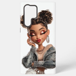 Glamouröses Mädchen mit Zöpfen Samsung Galaxy Hülle