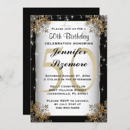 Glamourous Birthday Template - 50. Geburtstag Einladung