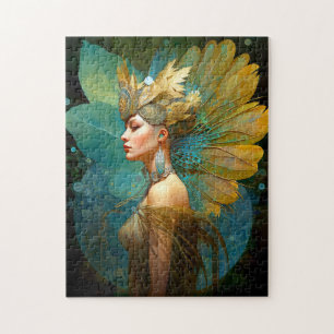 Glamourous Fairy Woman Fantasy Art Puzzle