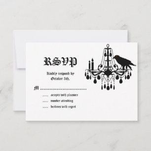 Glamourous Skeletts UAWG RSVP Karte