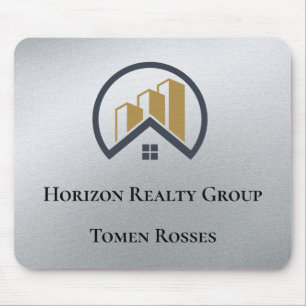 Glamours Silber   Schwarzweiß-Real-Anwesen Mousepad