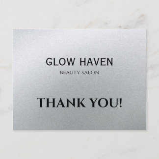 Glamours Silberner Schönheitssalon Postkarte