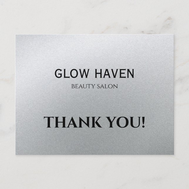 Glamours Silberner Schönheitssalon Postkarte (Vorderseite)
