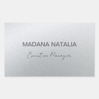 Glamours Silberner Schönheitssalon Rechteckiger Aufkleber