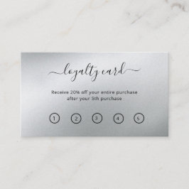 Glamours Silberner Schönheitssalon Treuekarte