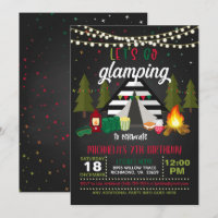 Glamping Birthday Einladung - Weihnachten
