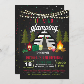 Glamping Birthday Einladung - Weihnachten