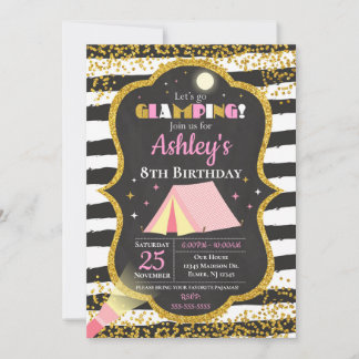 Glamping Birthday Party Einladung / Girls Camping