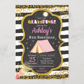 Glamping Birthday Party Einladung / Girls Camping