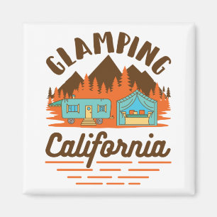Glamping California Glamper Camping Frauen Magnet