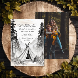 Glamping Camping Mountain Forest Foto Hochzeit Save The Date