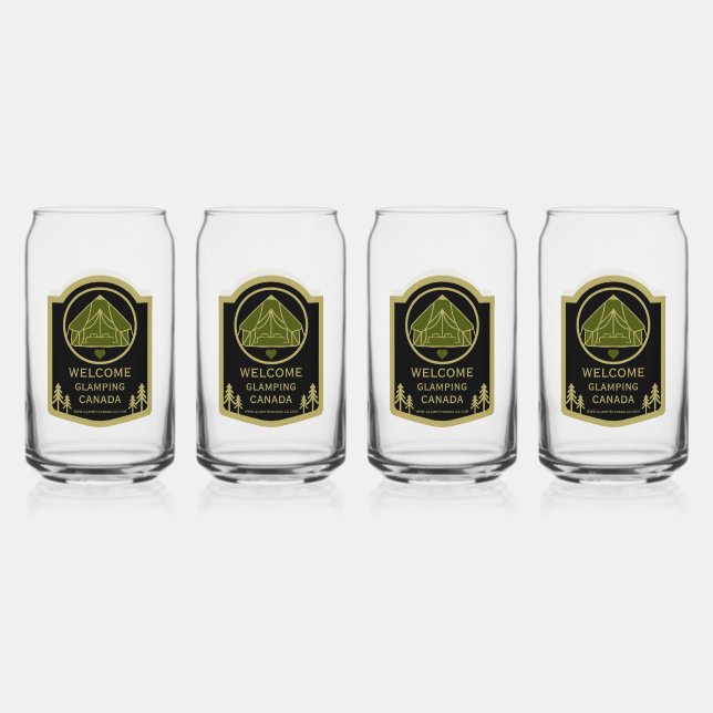 Glamping Canada Business Dosenglas (Vorderseite)