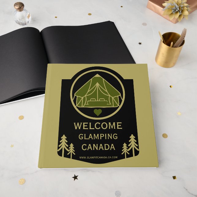 Glamping Canada Business Gästebuch (Vorderseite offen)
