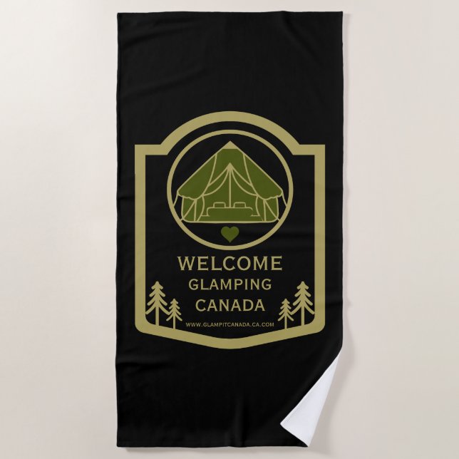Glamping Canada Business Strandtuch (Vorderseite)