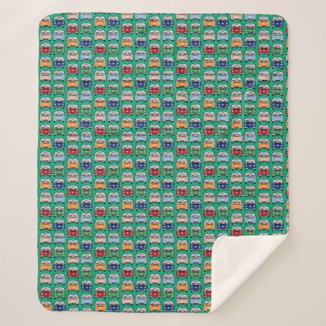 Glamping Classic Retro Campervan fandom VDub Sherpadecke (Vorderseite)