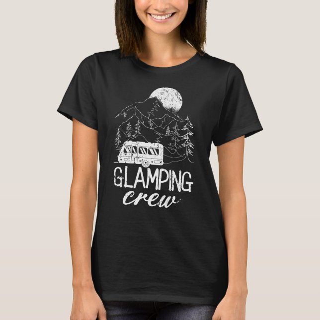 Glamping Crew Luxus Camping Nobel Camper T-Shirt (Vorderseite)
