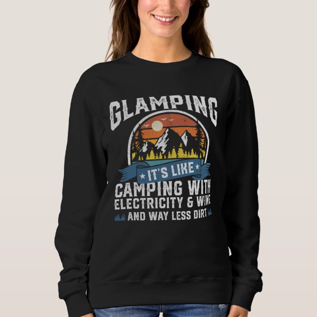 Glamping Definition Glamper Women Wine  Camping RV Sweatshirt (Vorderseite)