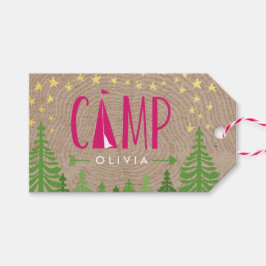 Glamping-Gift-Tag Geschenkanhänger