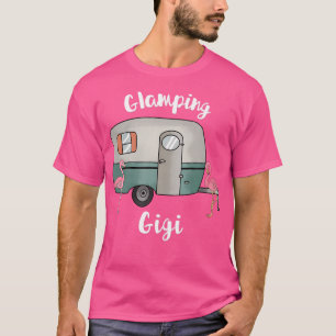 Glamping Gigi Damen Camping Rv Vintage Flamingos T-Shirt