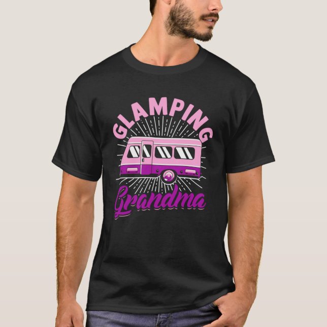 Glamping Grandma  Luxury camping outdoor T-Shirt (Vorderseite)
