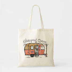 Glamping-Königin Lustige Vintage-Camperin Tragetasche