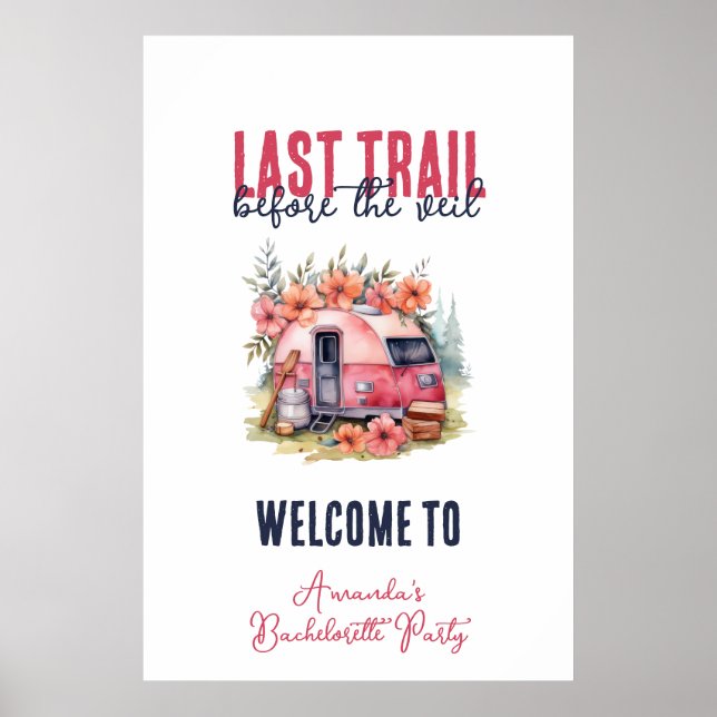 Glamping Last Train Junggeselinnen-Abschied Weeken Poster (Vorne)
