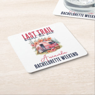 Glamping Last Train Junggeselinnen-Abschied Weeken Rechteckiger Pappuntersetzer
