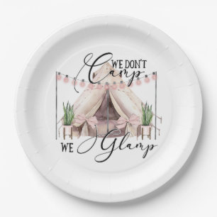 Glamping-Party Pappteller