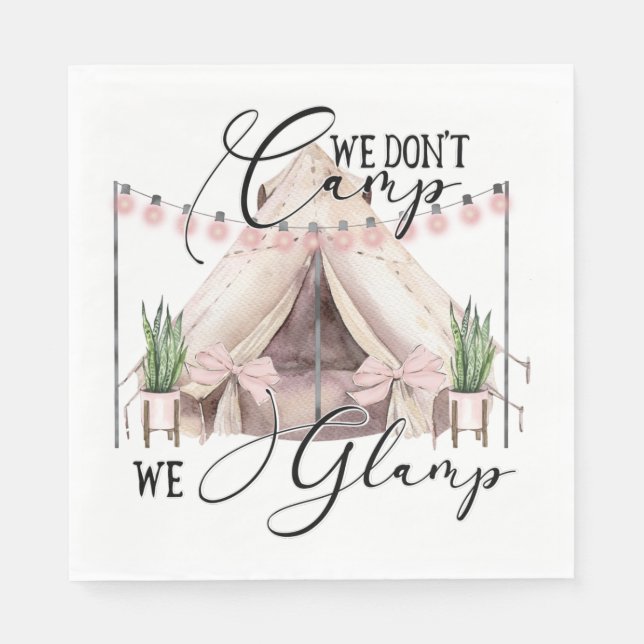 Glamping Party Serviette (Vorderseite)