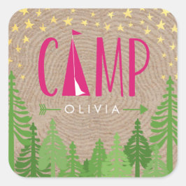 Glamping Personalisiert Sticker