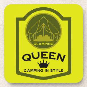 Glamping Queen Camping Getränkeuntersetzer