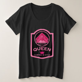 Glamping Queen Camping Große Größe T-Shirt