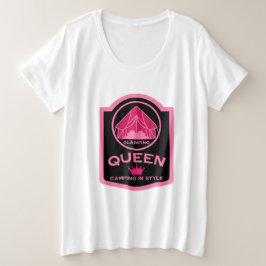 Glamping Queen Camping Große Größe T-Shirt