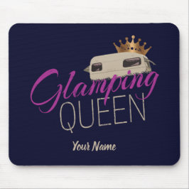 Glamping Queen Camping mit Vintagen Wohnwagen Mousepad