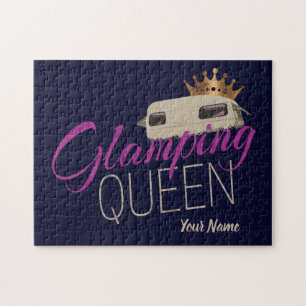 Glamping Queen Camping mit Vintagen Wohnwagen Puzzle