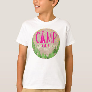 Glamping T - Shirt mit Kraft Hintergrund für Kate