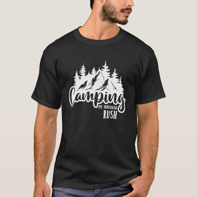 Glamping Zelt Camper Bekleidung außerhalb der Tier T-Shirt (Vorderseite)