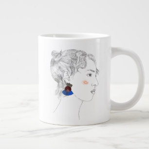 Glance Sketch - Portrait Jumbo-Tasse