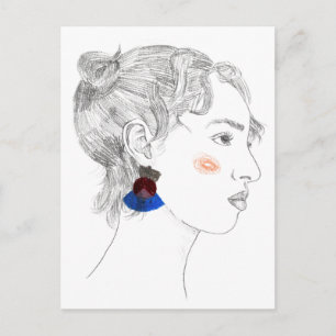 Glance Sketch - Portrait Postkarte