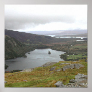 Glanmore Lake von Healy Pass Irland. Poster