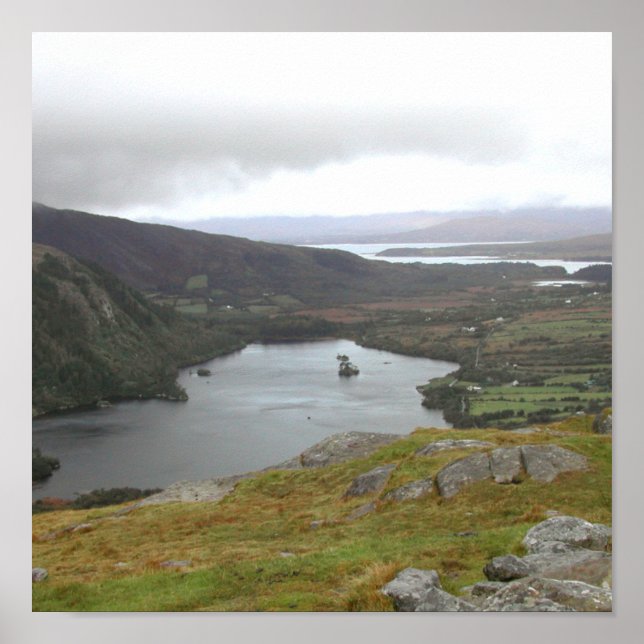 Glanmore Lake von Healy Pass Irland. Poster (Vorne)
