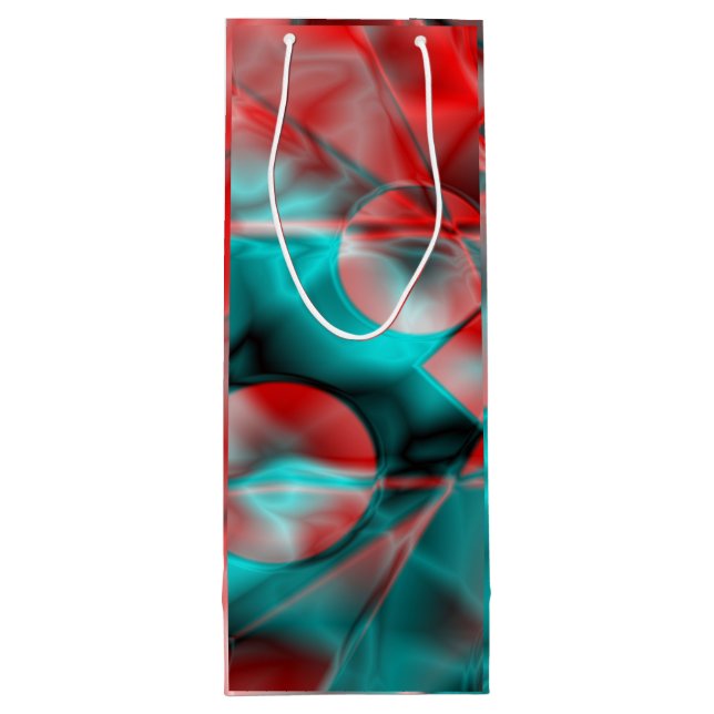 Glanz Geschenktüte Für Weinflaschen (Rückseite)