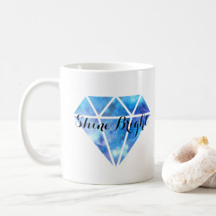 Glanz hell (blauer Diamant) Kaffeetasse