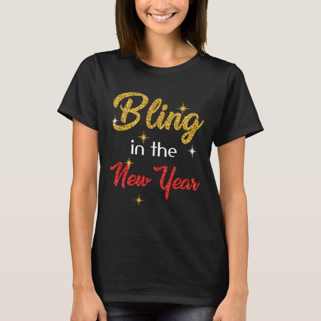 Glanz im neuen Jahr Shirt _ Silvester Feiertag (Vorderseite)