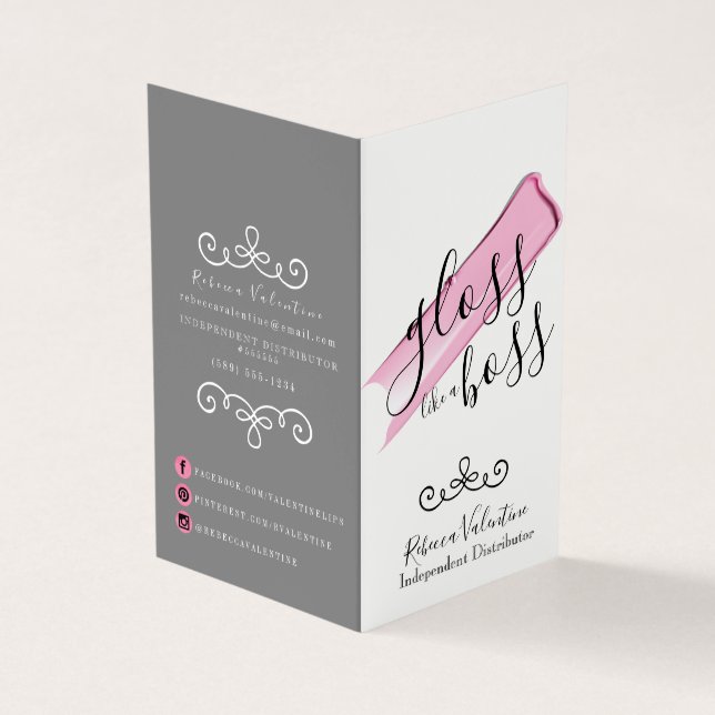 Glanz wie eine Boss Faltenkarte Visitenkarten (Vorderseite)